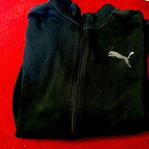 PUMA Hoodless sweatshirt jacket black sz xxl